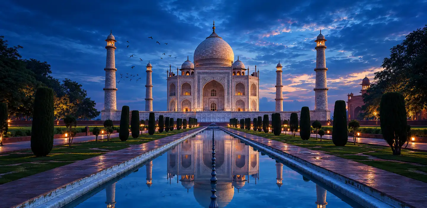 Taj Mahal in Agra for Golden Triangle tour